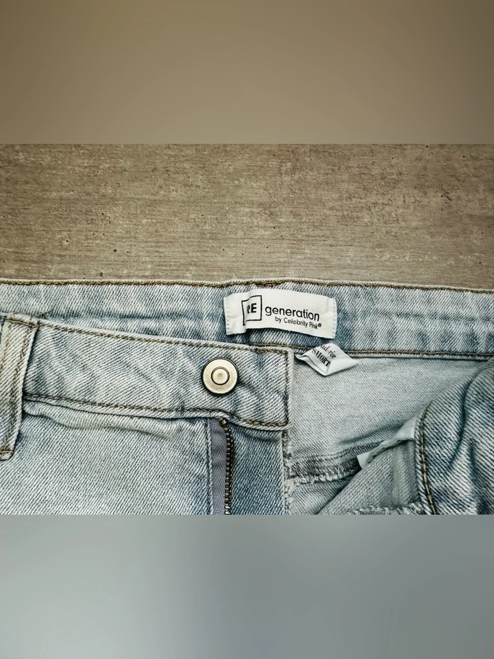 Regeneration by Pink Mid-Rise Denim Shorts